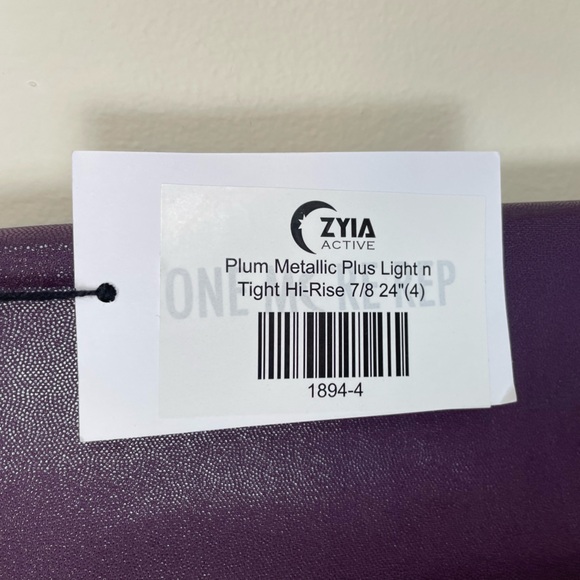 Zyia NWT Metallic Plus Light n Tight Hi-rise 7/8 24" Size 4 - Picture 6 of 9